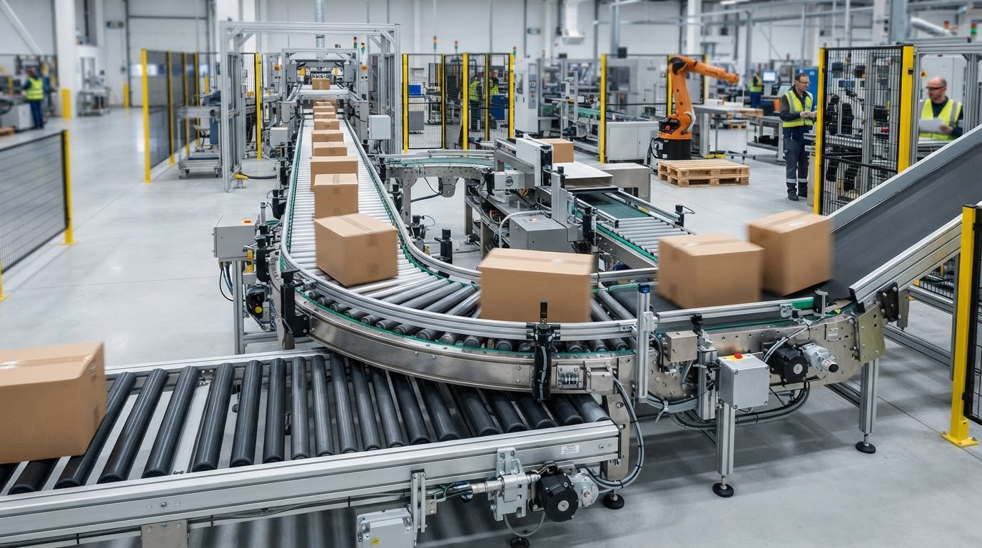 Automated conveyor system for packaging line productivity