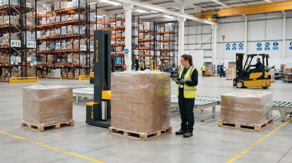 Stable wrapped pallets after stretch wrapping solution