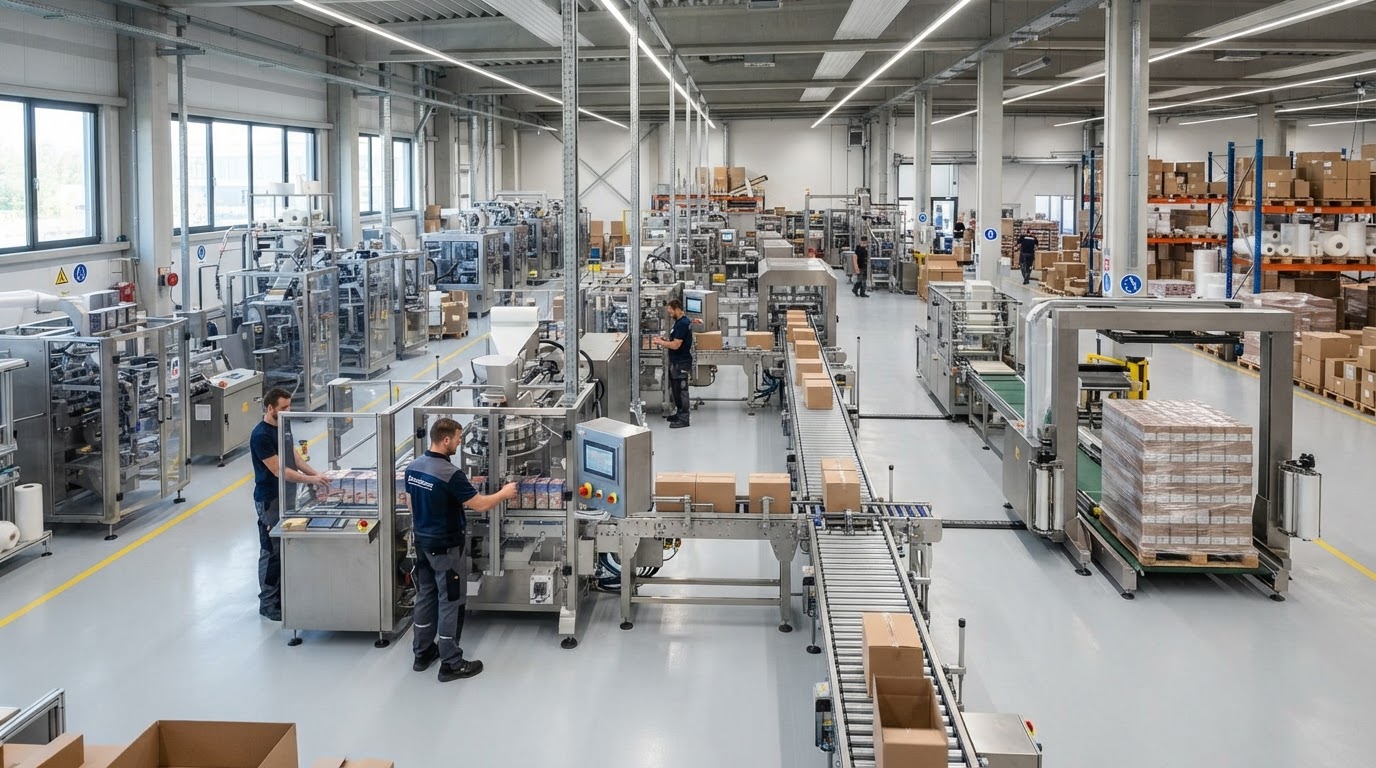 Smart packaging machinery manufacturing line